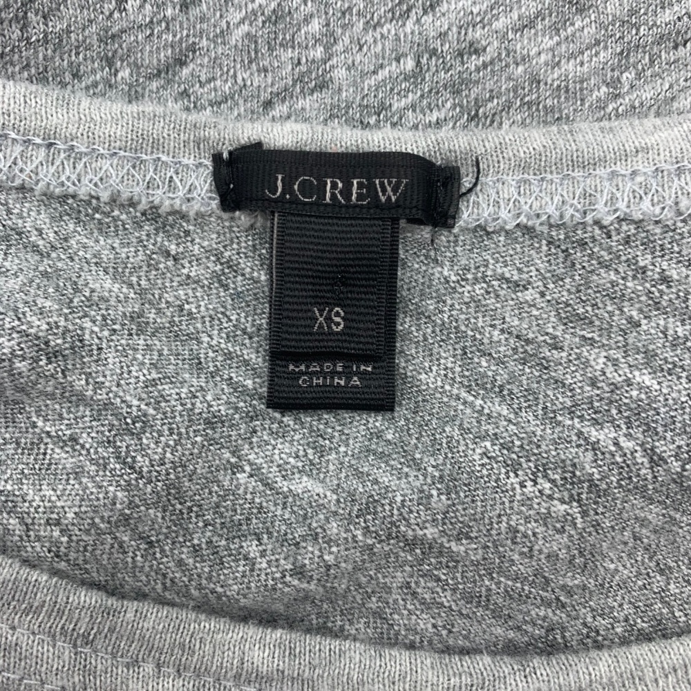 🎉J. Crew Heather Gray 3/4 Sleeve Graphic Shirt - Picture 3 of 7